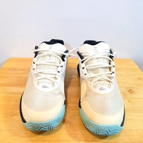 Lacoste Cream and Black Athletic Shoes - Picture 4 of 12